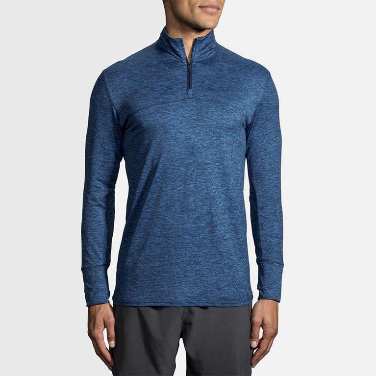 Brooks Dash Half Zip - Chaquetas Hombre - Azules (ZS3620849)